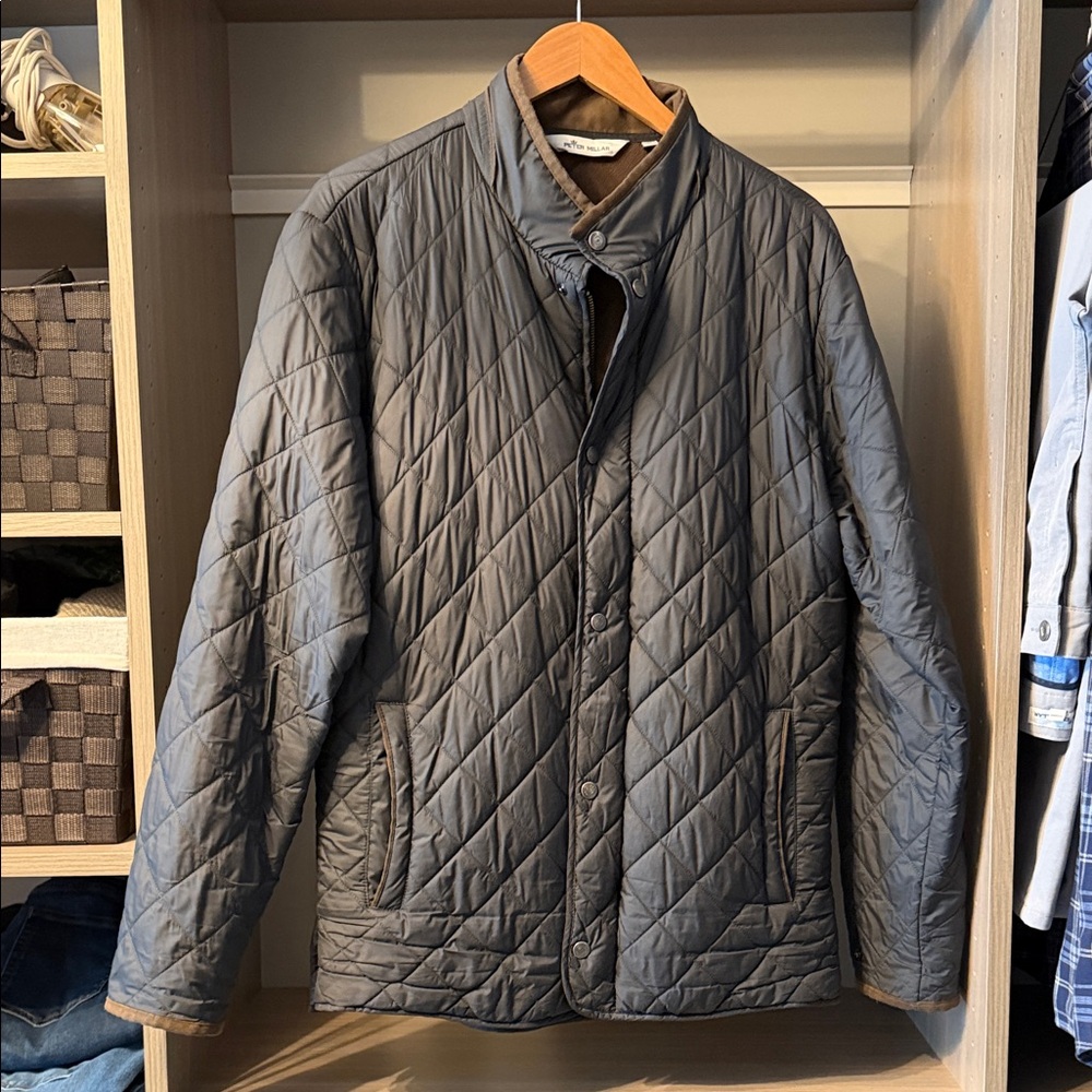 Peter Millar Quilted Lightweight Jacket in Gray
